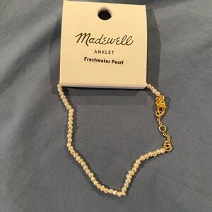 Madewell freshwater pearl anklet